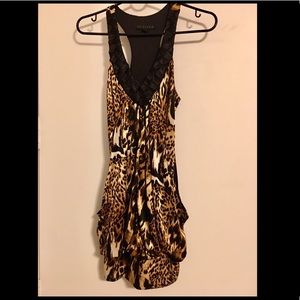 Silk Leopard Racerback Dress